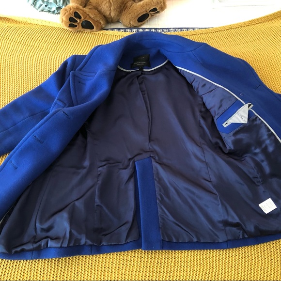J. Crew Cobalt Blue Stadium Cloth Wool Coat - Picture 7 of 7